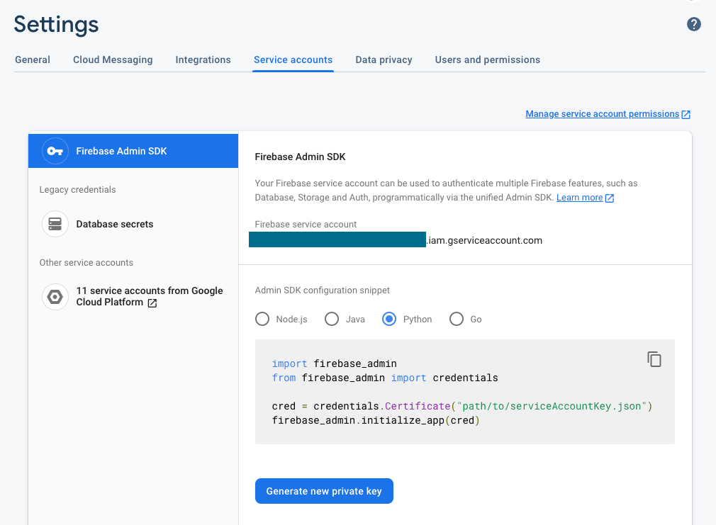 Firebase Admin SDK